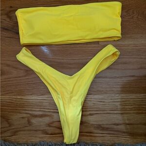 SHEIN Yellow Bikini Set